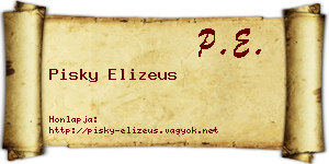 Pisky Elizeus névjegykártya